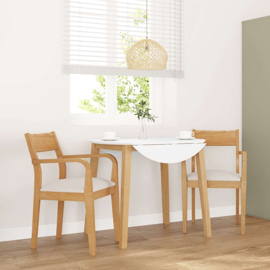 Sillas de comedor con cojines 2uds madera maciza natural