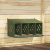 Nido para gallinas con 4 compartimentos de metal verde oliva