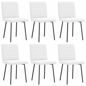 Sillas de comedor 6 uds cuero sintético