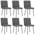 Sillas de comedor 6 unidades cuero sintético