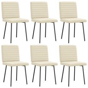 Sillas de comedor 6 unidades cuero sintético color