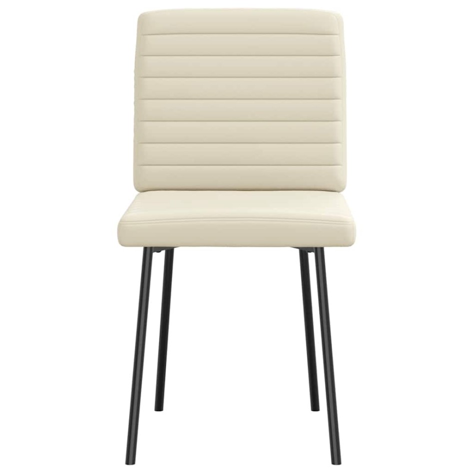 Sillas de comedor 6 unidades cuero sintético color