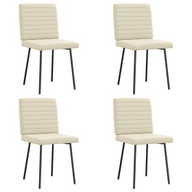 Sillas de comedor 4 unidades cuero sintético color