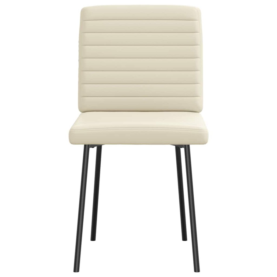 Sillas de comedor 4 unidades cuero sintético color