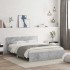 Estructura de cama cabecero y luces LED gris hormigón
