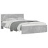Estructura de cama cabecero y luces LED gris hormigón
