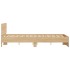 Estructura de cama cabecero y luces LED roble Sonoma 120x190