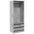 Armario de madera de ingeniería gris hormigón 80x50x200