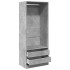 Armario de madera de ingeniería gris hormigón 80x50x200