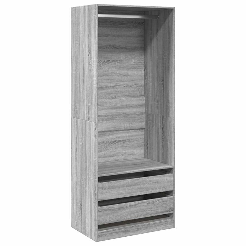 Armario de madera de ingeniería gris Sonoma 80x50x200