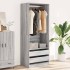 Armario de madera de ingeniería gris Sonoma 80x50x200