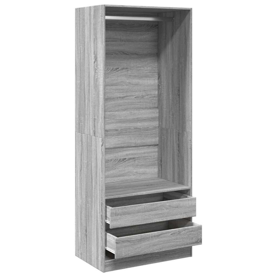 Armario de madera de ingeniería gris Sonoma 80x50x200