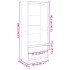 Armario de madera de ingeniería gris Sonoma 80x50x200