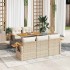Set sofás jardín y cojines 6 pzas ratán sintético acacia