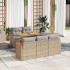 Set sofás jardín y cojines 6 pzas ratán sintético acacia
