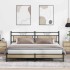 Estructura de cama sin colchón metal roble Sonoma 200x200