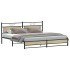 Estructura de cama sin colchón metal roble Sonoma 200x200