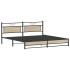 Estructura de cama sin colchón metal roble Sonoma 200x200