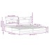 Estructura de cama sin colchón metal roble Sonoma 200x200