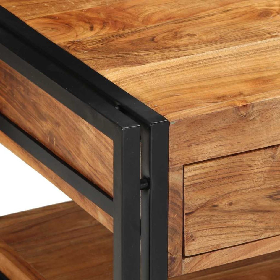 Mesa de centro madera maciza de acacia 90x50x38