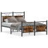 Estructura de cama sin colchón madera roble ahumado 120x200