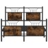 Estructura de cama sin colchón madera roble ahumado 120x200