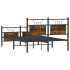 Estructura de cama sin colchón madera roble ahumado 120x200