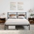 Estructura de cama sin colchón madera roble ahumado 140x200