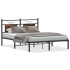 Estructura de cama sin colchón madera roble ahumado 140x200