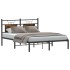 Estructura de cama sin colchón madera roble ahumado 140x200