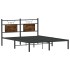 Estructura de cama sin colchón madera roble ahumado 140x200