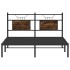 Estructura de cama sin colchón madera roble ahumado 140x200