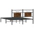 Estructura de cama sin colchón madera roble ahumado 140x200