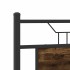 Estructura de cama sin colchón madera roble ahumado 140x200