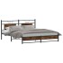 Estructura de cama sin colchón roble ahumado 160x200