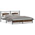 Estructura de cama sin colchón roble ahumado 160x200