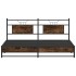 Estructura de cama sin colchón roble ahumado 160x200