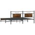 Estructura de cama sin colchón roble ahumado 160x200