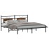 Estructura de cama sin colchón roble ahumado 160x200