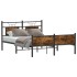 Estructura de cama sin colchón madera roble ahumado 140x190