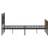 Estructura de cama sin colchón madera roble ahumado 140x190