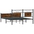 Estructura de cama sin colchón madera roble ahumado 140x190