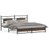 Estructura de cama sin colchón madera marrón roble 160x200