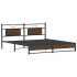Estructura de cama sin colchón madera marrón roble 160x200