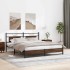 Estructura de cama sin colchón madera marrón roble 160x200