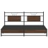 Estructura de cama sin colchón madera marrón roble 160x200