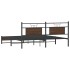 Estructura de cama sin colchón madera marrón roble 160x200