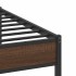 Estructura de cama sin colchón madera marrón roble 160x200