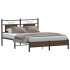 Estructura de cama sin colchón madera marrón roble 140x190
