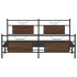 Estructura de cama sin colchón metal marrón roble 160x200
